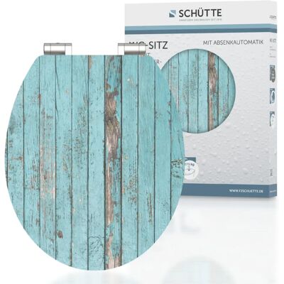 SCHÜTTE Blue Wood WC-fedél - Magasfényű, MDF, Soft-Close SCHÜTTE Blue Wood WC-fedél - Magasfényű, MDF, Soft-Close
