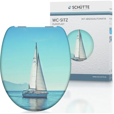 Asiento de inodoro SCHÜTTE Sailing - Duradero Duroplast, Cierre suave automático, Oval Asiento de inodoro SCHÜTTE Sailing - Duradero Duroplast, Cierre suave automático, Oval