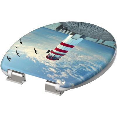 vidaXL Markenmodell Mehrfarben Softclose WC-Sitz LIGHTHOUSE vidaXL Markenmodell Mehrfarben Softclose WC-Sitz LIGHTHOUSE