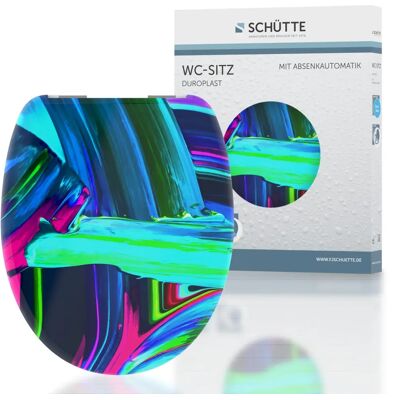 SCHÜTTE Neon Paint WC-Sitz - Automatisches Schließen, Bunt - Badezimmerzubehör SCHÜTTE Neon Paint WC-Sitz - Automatisches Schließen, Bunt - Badezimmerzubehör