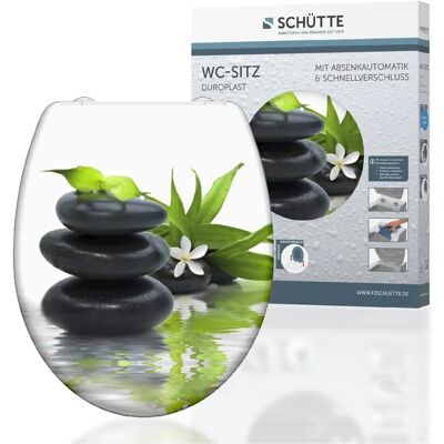 SCHÜTTE Jasmin Green Toilet Seat - Duroplast, Soft Close, Quick Release SCHÜTTE Jasmin Green Toilet Seat - Duroplast, Soft Close, Quick Release