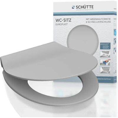 Sedile WC Slim Grey di Schütte - Duroplast, SoftClose, Rilascio Rapido Sedile WC Slim Grey di Schütte - Duroplast, SoftClose, Rilascio Rapido