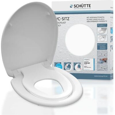 Toiletzitting FAMILY WHITE SCHÜTTE - Duurzaam, Soft-Close, Verwijderbaar Toiletzitting FAMILY WHITE SCHÜTTE - Duurzaam, Soft-Close, Verwijderbaar