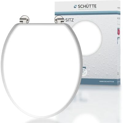 Schütte White Wooden Core Toilet Seat - Impact-Resistant, Universal Fit Schütte White Wooden Core Toilet Seat - Impact-Resistant, Universal Fit