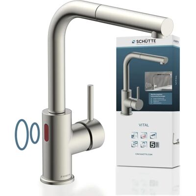 SCHÜTTE VITAL Küchenarmatur - Infrarot, Schwenkbar, Ausziehbar, Zink SCHÜTTE VITAL Küchenarmatur - Infrarot, Schwenkbar, Ausziehbar, Zink