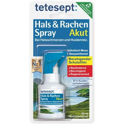 Merz Consumer Care GmbH Tetesept Hals & Rachen Spray - Lindert Halsschmerzen, Husten, Befeuchtet Schleimhäute Merz Consumer Care GmbH Tetesept Hals & Rachen Spray - Lindert Halsschmerzen, Husten, Befeuchtet Schleimhäute
