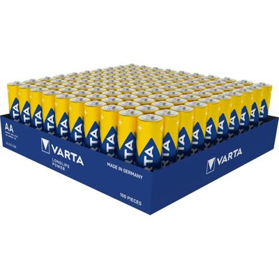 VARTA AL 100XAA - Alkaline Batterien, AA, Packung 100, Longlife Power VARTA AL 100XAA - Alkaline Batterien, AA, Packung 100, Longlife Power