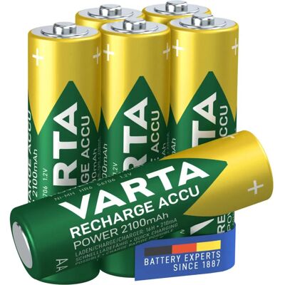 Varta Recharge AA 2100mAh - Piles - Publicité Varta Recharge AA 2100mAh - Piles - Publicité