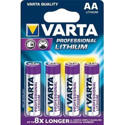 Piles Lithium Professionnelles Varta - 4xAA 2900mAh Piles Lithium Professionnelles Varta - 4xAA 2900mAh