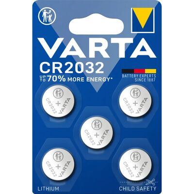 Bateria de Lítio Varta CR2032 - 230mAh - 3V - Moeda Bateria de Lítio Varta CR2032 - 230mAh - 3V - Moeda