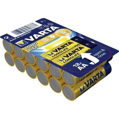 Varta Longlife AA Batterie - Einweg, 1,5V, Zylindrisch, 24er Pack Varta Longlife AA Batterie - Einweg, 1,5V, Zylindrisch, 24er Pack
