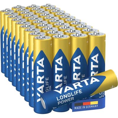 Baterías Varta Longlife Power AAA - Batería, Micro (AAA) - Vida útil 10 años Baterías Varta Longlife Power AAA - Batería, Micro (AAA) - Vida útil 10 años