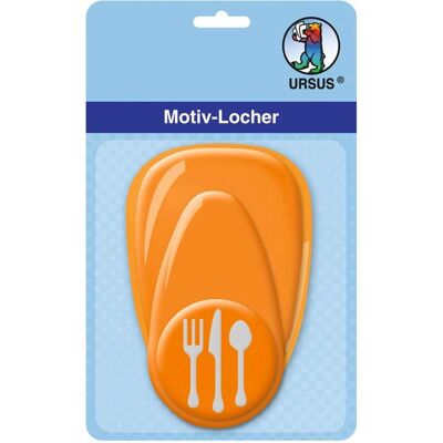 Ursus 19480052 Hole Puncher - Center 25.4mm, Plastic & Metal, Orange - Hole Puncher Ursus 19480052 Hole Puncher - Center 25.4mm, Plastic & Metal, Orange - Hole Puncher