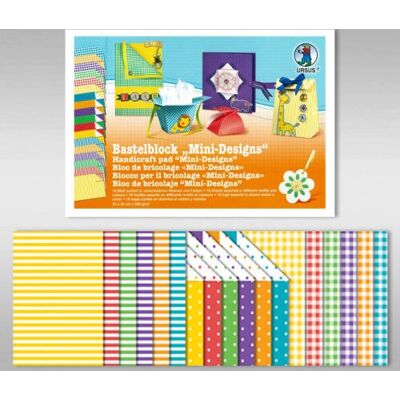 URSUS Mini-Designs Kunstdruckpapier - 18 Blätter URSUS Mini-Designs Kunstdruckpapier - 18 Blätter