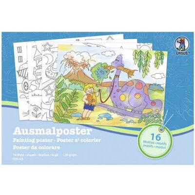 URSUS 24460099 Coloring Book - 16 Designs for Kids URSUS 24460099 Coloring Book - 16 Designs for Kids