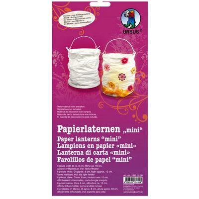 Lanterne en papier URSUS - 6 pièces Blanc 8cm Lanterne en papier URSUS - 6 pièces Blanc 8cm
