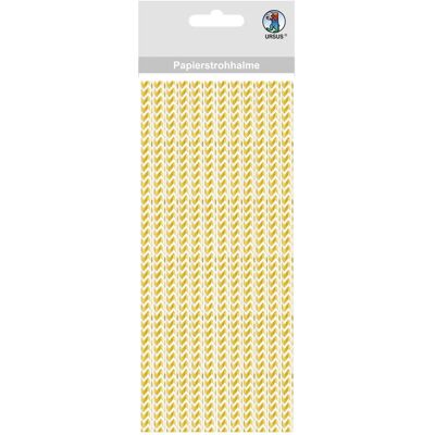 Ludwig Bähr - Chevron gold - 24 Stück - Papierstrohhalm Ludwig Bähr - Chevron gold - 24 Stück - Papierstrohhalm