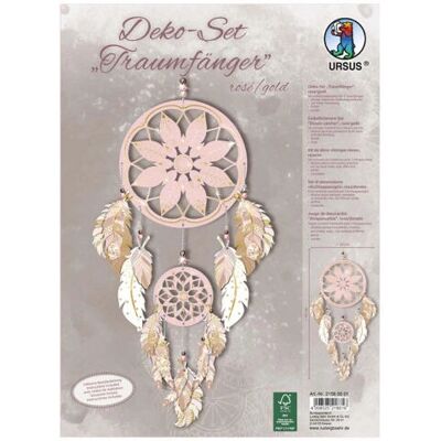 Ursus 2156 00 01F - Juego de manualidades Atrapasueños Rosa/Oro - Juego de manualidades Ursus 2156 00 01F - Juego de manualidades Atrapasueños Rosa/Oro - Juego de manualidades