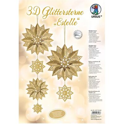 Ursus Estelle Gold 3D Glitter Star Craft Set Ursus Estelle Gold 3D Glitter Star Craft Set