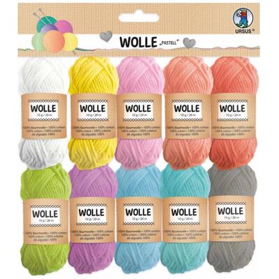 URSUS Wolle Pastell - Baumwolle, Mehrfarbig, Strick- & Häkeltaschen URSUS Wolle Pastell - Baumwolle, Mehrfarbig, Strick- & Häkeltaschen