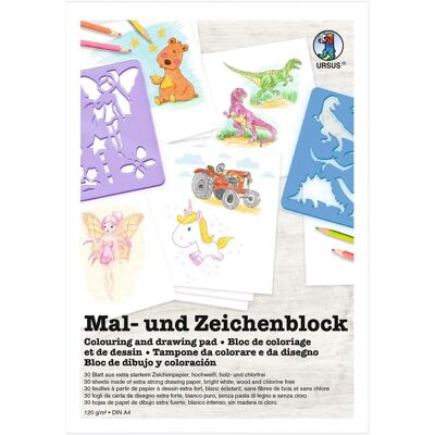 Ludwig Bähr - Mal- und Zeichenblock A4 - 120 g/m2 - 30 Blatt - Drawing block Ludwig Bähr - Mal- und Zeichenblock A4 - 120 g/m2 - 30 Blatt - Drawing block
