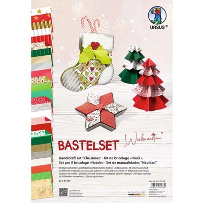 Ursus Bastelset Weihnachten 23x33cm 26 Blatt Mehrfarbig Ursus Bastelset Weihnachten 23x33cm 26 Blatt Mehrfarbig