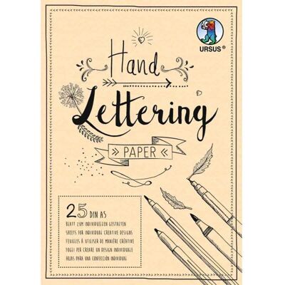 URSUS Papier d'art - A5, 25 feuilles, 210 g/m², Crème - Papier d'art URSUS Papier d'art - A5, 25 feuilles, 210 g/m², Crème - Papier d'art