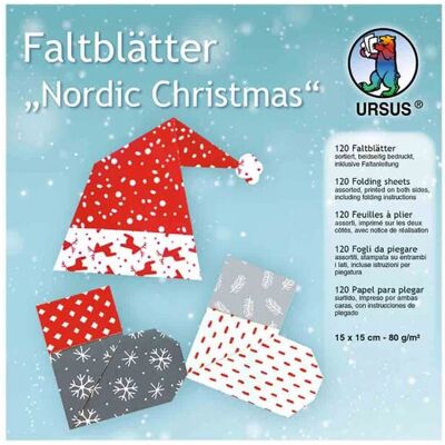 Ursus Papier Créatif - Noël Nordique 120 Feuilles Ursus Papier Créatif - Noël Nordique 120 Feuilles