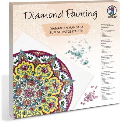 Ursus Diamond Painting Mandala Set 3 - Kit de bricolage - Jaune/Blanc/Rouge Ursus Diamond Painting Mandala Set 3 - Kit de bricolage - Jaune/Blanc/Rouge