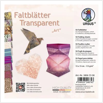 Ludwig Bähr - Ursus Transparentpapier-Faltblätter - Paper Ludwig Bähr - Ursus Transparentpapier-Faltblätter - Paper