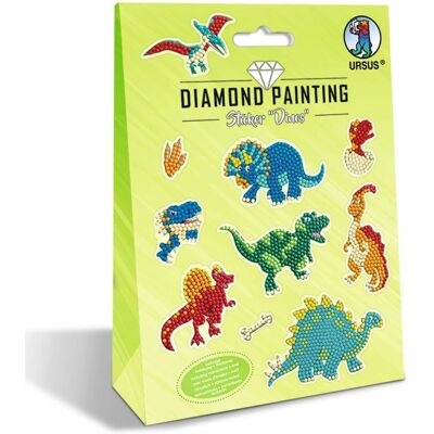 URSUS Diamond Painting Dinos - Coffret d'art pour enfants avec autocollants de dinosaures URSUS Diamond Painting Dinos - Coffret d'art pour enfants avec autocollants de dinosaures