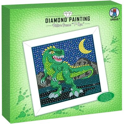 Zestaw do rękodzieła dla dzieci - Ramka z diamentami T-Rex Zestaw do rękodzieła dla dzieci - Ramka z diamentami T-Rex