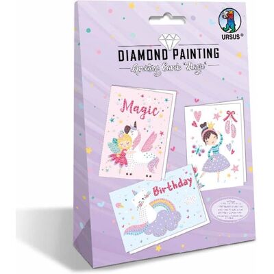 Ludwig Bähr Diamant schilderen knutselset - 3 wenskaarten - Voor kinderen Ludwig Bähr Diamant schilderen knutselset - 3 wenskaarten - Voor kinderen