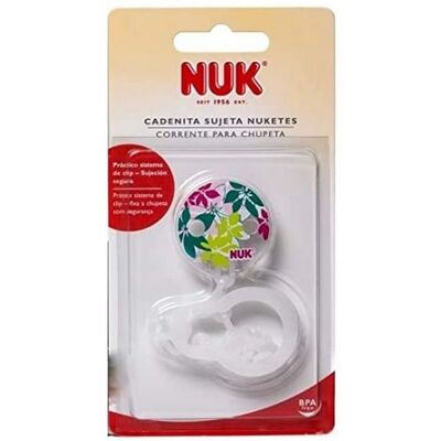 Cadenita Nuk para Chupetes - Tritan Duradero, Varios Colores, Protege la Piel del Bebé Cadenita Nuk para Chupetes - Tritan Duradero, Varios Colores, Protege la Piel del Bebé