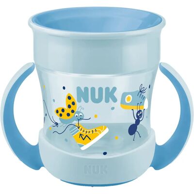 NUK Mini Magic Cup Blå 160ml Lekkasjefri 360° Drikkekopp NUK Mini Magic Cup Blå 160ml Lekkasjefri 360° Drikkekopp