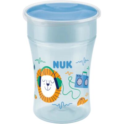 NUK Blå Magic Baby Cup 230ml - Lekkasikker, 360° Drikkekant NUK Blå Magic Baby Cup 230ml - Lekkasikker, 360° Drikkekant