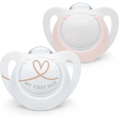 NUK Baby Nappflaska Silikonsug 2-Pack 0-6m - Silikonsug för baby NUK Baby Nappflaska Silikonsug 2-Pack 0-6m - Silikonsug för baby