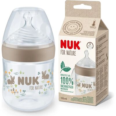 NUK para Nature Biberón Pequeña Teta 150 ml Silicona Sostenible NUK para Nature Biberón Pequeña Teta 150 ml Silicona Sostenible