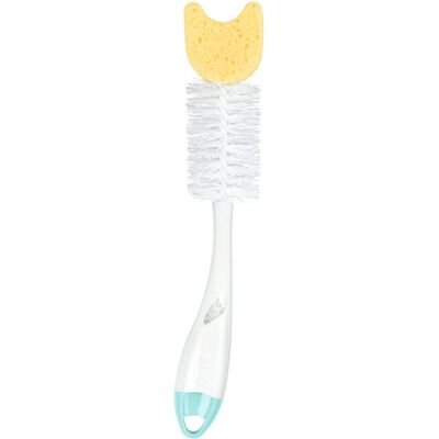 Brosse pour biberon NUK avec éponge et brosse à tétines - Brosse de nettoyage pour biberons Brosse pour biberon NUK avec éponge et brosse à tétines - Brosse de nettoyage pour biberons