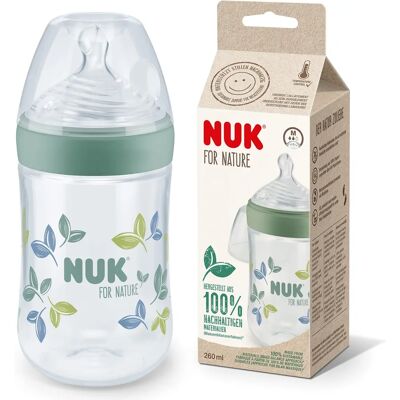 NUK for Nature Biberón para Bebé - Tetina Mediana - 260 ml - Biberón NUK for Nature Biberón para Bebé - Tetina Mediana - 260 ml - Biberón