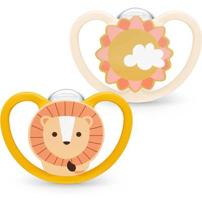 Nuk Geel/Beige Fopspeen - Space - 18-36 maanden Nuk Geel/Beige Fopspeen - Space - 18-36 maanden