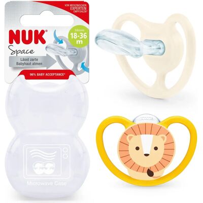 Chupete NUK Silicona 18-36m León/Sol - T3 Chupete NUK Silicona 18-36m León/Sol - T3