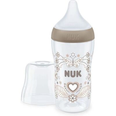 Nuk Perfect Match Baby Bottle - Silicone Flow, Heart, 260ml Nuk Perfect Match Baby Bottle - Silicone Flow, Heart, 260ml