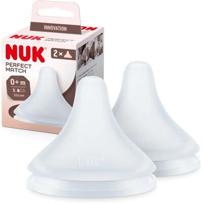NUK Perfect Match Baby Flaschensauger - Weiß - Anti-Kolik, Weiches Silikon NUK Perfect Match Baby Flaschensauger - Weiß - Anti-Kolik, Weiches Silikon