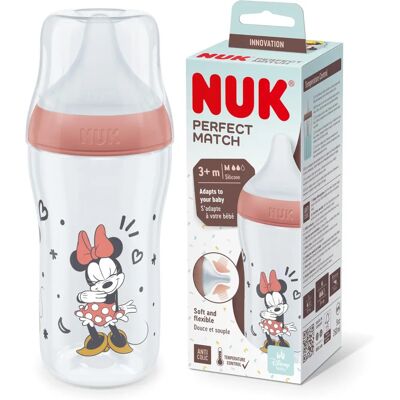NUK Babyflasche Minnie 260ml - Passt sich an Baby-Gaumen an - 3+ Monate NUK Babyflasche Minnie 260ml - Passt sich an Baby-Gaumen an - 3+ Monate