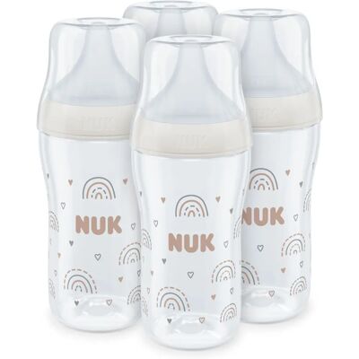 NUK Regenbogen Babyflaschen, 260ml, Pack of 4 - Babyflaschen NUK Regenbogen Babyflaschen, 260ml, Pack of 4 - Babyflaschen