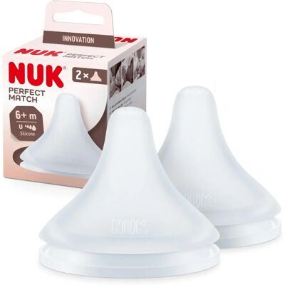 NUK Perfect Match Schnuller für Babyflaschen - 6+ Monate, 2 Stück NUK Perfect Match Schnuller für Babyflaschen - 6+ Monate, 2 Stück