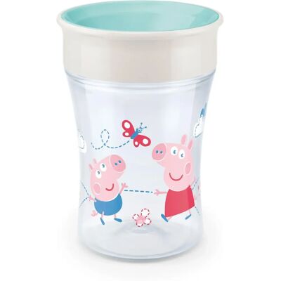 Kubek NUK Peppa Pig - 230ml, Bez rozlewania, od 8 miesięcy+ Kubek NUK Peppa Pig - 230ml, Bez rozlewania, od 8 miesięcy+