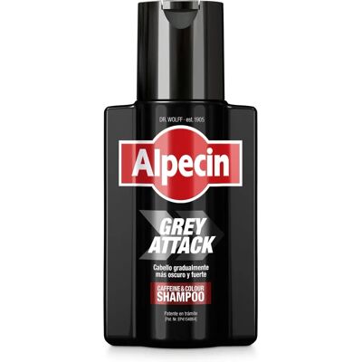 Shampoing Caféine & Couleur Grey Attack d'Alpecin - 200ml - Publicité Shampoing Caféine & Couleur Grey Attack d'Alpecin - 200ml - Publicité