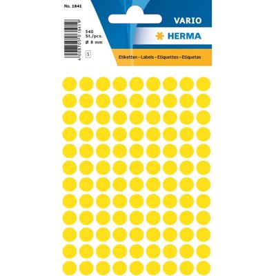 Herma 1841 Gule Runde Selvklebende Etiketter - Selvklebende Etiketter Herma 1841 Gule Runde Selvklebende Etiketter - Selvklebende Etiketter